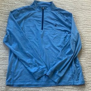 johnnie-O Blue Quarter-Zip Men's Shirt